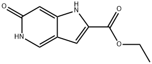 6-Hydroxy-5-azaindole-2-carboxylic acid ethyl ester Struktur