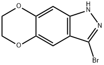 3-BroMo-6,7-dihydro-1H-[1,4]dioxino[2,3-f]indazole 结构式