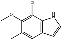 7-氯-6-甲氧基-5-甲基-1H-吲哚 结构式