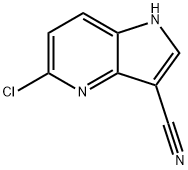 5-氯-1H-吡咯并[3,2-B]吡啶-3-甲腈 结构式