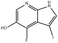 4-Fluoro-5-hydroxy-3-iodo-7-azaindole 结构式