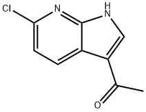 1-{6-氯-1H-吡咯并[2,3-B]吡啶-3-基}乙烷-1-酮 结构式