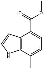 7-メチル-1H-インドール-4-カルボン酸メチル 化学構造式
