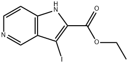 3-IODO-5-AZAINDOLE-2-CARBOXYLIC ACID ETHYL ESTER,1260383-69-4,结构式