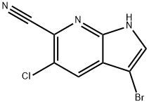 3-BroMo-5-chloro-6-cyano-7-azaindole Struktur