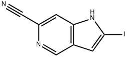 6-Cyano-2-iodo-5-azaindole Structure