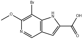 7-BroMo-6-Methoxy-5-azaindole-2-carboxylic acid 结构式