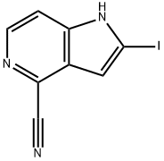 4-Cyano-2-iodo-5-azaindole 结构式