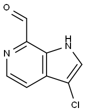 3-Chloro-6-azaindole-7-carboxaldehyde 化学構造式