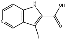 3-Iodo-5-azaindole-2-carboxylic acid Structure