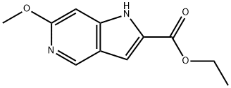 6-Methoxy-5-azaindole-2-carboxylic acid ethyl ester 化学構造式