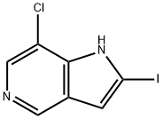 7-Chloro-2-iodo-5-azaindole 结构式