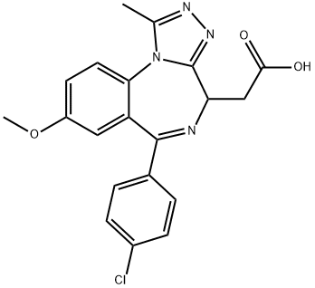 4H-[1,2,4]Triazolo[4,3-a][1,4]benzodiazepine-4-acetic acid, 6-(4-chlorophenyl)-8-Methoxy-1-Methyl-|2-(6-(4-氯苯基)-8-甲氧基-1-甲基-4H-苯并[F][1,2,4]三唑并[4,3-Α][