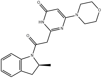 1260612-13-2 (S)-2-(2-(2-甲基吲哚啉-1-基)-2-氧代乙基)-6-吗啉嘧啶-4(3H)-酮