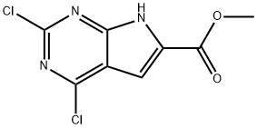 Ethyl 2,4-dichloro-7H-pyrrolo[2,3-d]pyriMidine-6-carboxylate, 1260666-52-1, 结构式