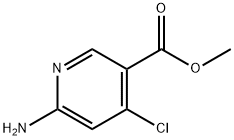6-アミノ-4-クロロニコチン酸メチル 化学構造式
