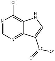 4-Chloro-7-nitro-5H-pyrrolo[3,2-d]pyrimidine 化学構造式