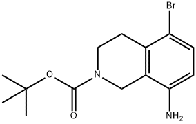 2-BOC-5-溴-1,2,3,4-四氢异喹啉-8-胺, 1260763-55-0, 结构式
