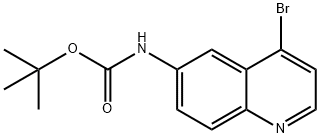 (4-溴喹啉-6-基)氨基甲酸叔丁酯, 1260784-05-1, 结构式