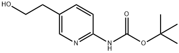 (5-(2-羟基乙基)吡啶-2-基)氨基甲酸叔丁酯 结构式