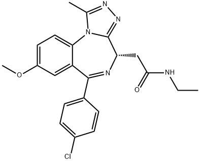(4S)-6-(4-氯苯基)-N-乙基-8-甲氧基-1-甲基-4H-[1,2,4]三唑并[4,3-A][1,4]苯并二氮杂卓-4-乙酰胺,1260907-17-2,结构式
