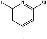 2 - 氯-6 - 氟-4 - 甲基吡啶, 1261488-11-2, 结构式