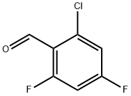 2-クロロ-4,6-ジフルオロベンズアルデヒド 化学構造式