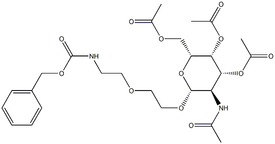 2-乙酰氨基-3,4,6-三-O-乙酰基-1-O - [(N-CBZ基氨基乙氧基)乙氧基] -2-脱氧-B-D吡喃半乳糖