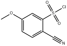 2-Cyano-5-Methoxybenzene-1-sulfonyl chloride 化学構造式