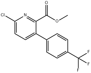 6-氯-3-(4-(三氟甲基)苯基)吡啶甲酸甲酯 结构式