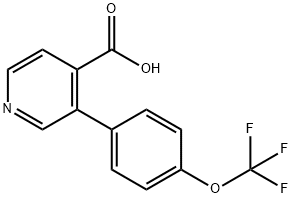 3-(4-三氟甲氧基苯基)异烟酸,1261783-07-6,结构式