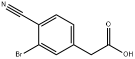 2-(3-BroMo-4-cyanophenyl)acetic acid Struktur