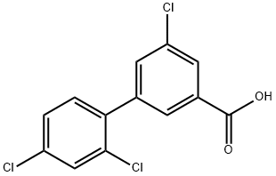 5-Chloro-3-(2,4-dichlorophenyl)benzoic acid, 1261911-18-5, 结构式