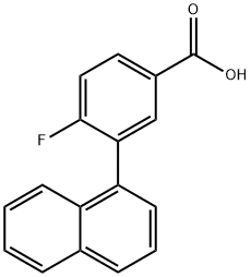 4-フルオロ-3-(ナフタレン-1-イル)安息香酸 化学構造式