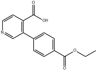 3-(4-Ethoxycarbonylphenyl)isonicotinic acid Structure