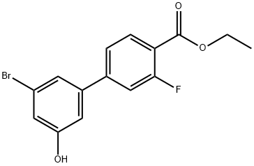 3-BroMo-5-[4-(ethoxycarbonyl)-3-fluorophenyl]phenol, 1261977-17-6, 结构式