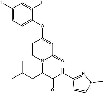 2-(4-(2,4-difluorophenoxy)-2-oxopyridin-1(2H)-yl)-4-Methyl-N-(1-Methyl-1H-pyrazol-3-yl)pentanaMide|