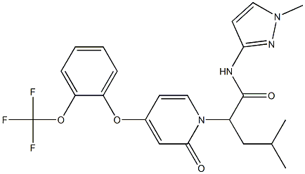 4-Methyl-N-(1-Methyl-1H-pyrazol-3-yl)-2-(2-oxo-4-(2-(trifluoroMethoxy)phenoxy)pyridin-1(2H)-yl)pentanaMide Structure