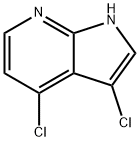 3,4-ジクロロ-1H-ピロロ[2,3-B]ピリジン 化学構造式