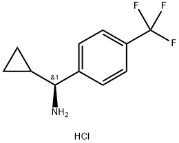 (S)-CYCLOPROPYL(4-(TRIFLUOROMETHYL)PHENYL)METHANAMINE HYDROCHLORIDE Structure