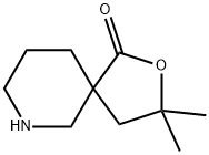 3,3-二甲基-2-氧杂-7-氮杂螺[4.5]癸-1-酮,1263283-85-7,结构式