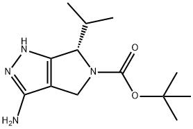 (S)-tert-butyl 3-amino-6-isopropyl-4,6-dihydropyrrolo[3,4-c]pyrazole-5(1H)-carboxylate|(6S)-3-氨基-4,6-二氢-6-(1-甲基乙基)吡咯并[3,4-C]吡唑-5(1H)-羧酸叔丁酯