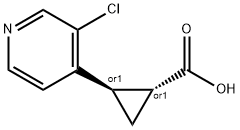 (1R,2R)-2-(3-chloropyridin-4-yl)cyclopropanecarboxylic acid Struktur