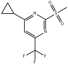 4-Cyclopropyl-2-methanesulfonyl-6-trifluoromethyl-pyrimidine Structure