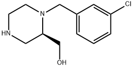 (2R)-1-[(3-氯苯基)甲基]-2-哌嗪甲醇,1263286-37-8,结构式