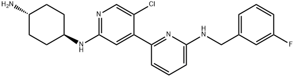 N2'-((1r,4r)-4-aMinocyclohexyl)-5'-chloro-N6-(3-fluorobenzyl)-[2,4'-bipyridine]-2',6-diaMine-rel-|N2'-(反式-4-氨基环己基)-5'-氯-N6-[(3-氟苯基)甲基]-[2,4'-联吡啶]-2',6-二胺