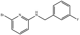 2-PyridinaMine, 6-broMo-N-[(3-fluorophenyl)Methyl]- 化学構造式