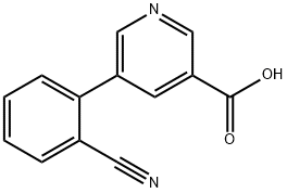 5-(2-cyanophenyl)pyridine-3-carboxylic acid Struktur