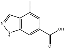 4-Methyl-6-(1H)indazole carboxylic acid Structure