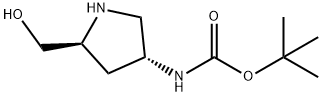 tert-Butyl ((3R,5S)-5-(hydroxyMethyl)pyrrolidin-3-yl)carbaMate Structure